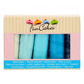 5 Colori. Blu pastello, Blu baby, Blu mare, Blu denim e Bianco brillante. Pasta di zucchero. Senza Glutine