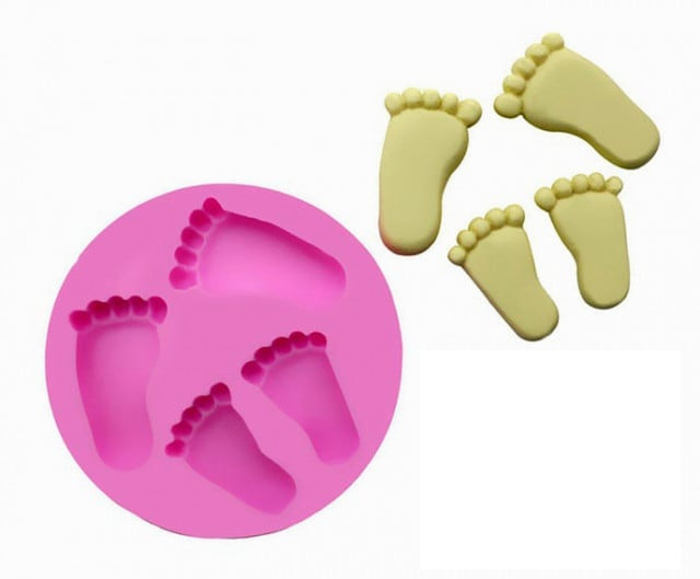Piedini Bambini in 2 misure. Stampo in silicone