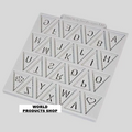Alfabeto con Lettere e Bandierine. Stampo in Silicone. Bunting Alphabet Katy Sue