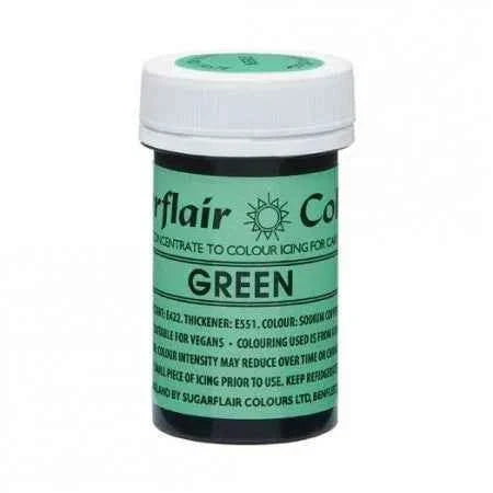 Verde. Colorante Naturale al 100% in pasta. Sugarflair NatraDi