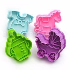 Nascita Neonato. Set 4 Stampi Tagliapasta