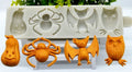 Grande bordo Halloween con Zucca Pipistrello Ragno e Gufo. Stampo 3/D in silicone