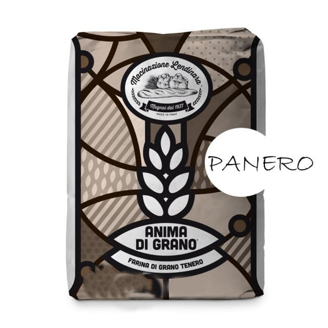 PANERO Anima di Grano Marrone. Miscela di Farina per Pane scuro. Macinazione Lendinara