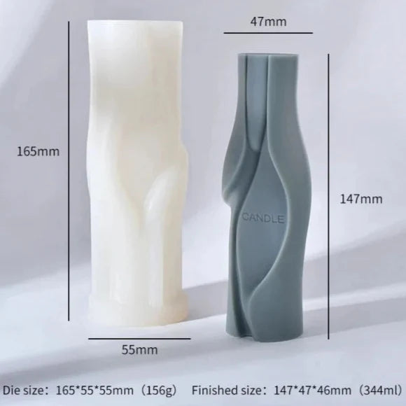 Vaso Alto Artistico a Spirale di 14.7 cm. Stampo in silicone anche per Candele - WORLD PRODUCTS SHOP