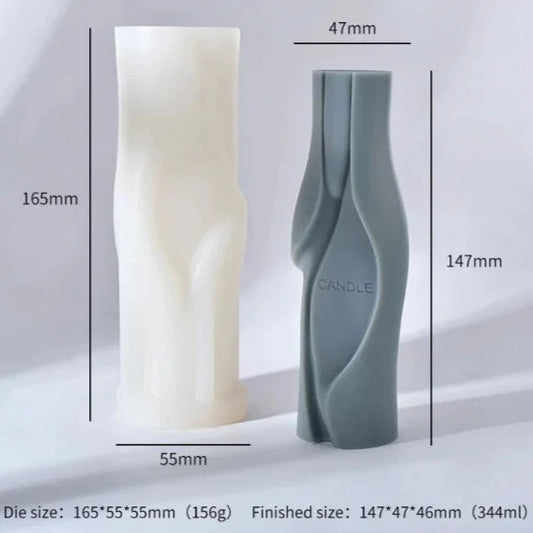 Vaso Alto Artistico a Spirale di 14.7 cm. Stampo in silicone anche per Candele - WORLD PRODUCTS SHOP