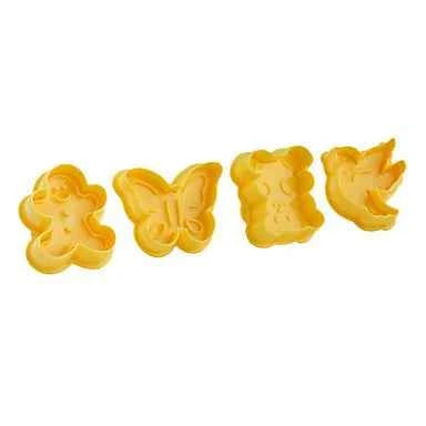 Farfalla Colomba Biscottino e Orsetto. Set 4 Stampi Tagliapasta.