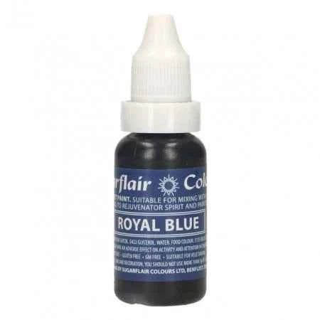 Blu Reale. Vernice a Gocce. Per Panna Creme Burro e Pasta di Zucchero. 14 ml. Sugarflair