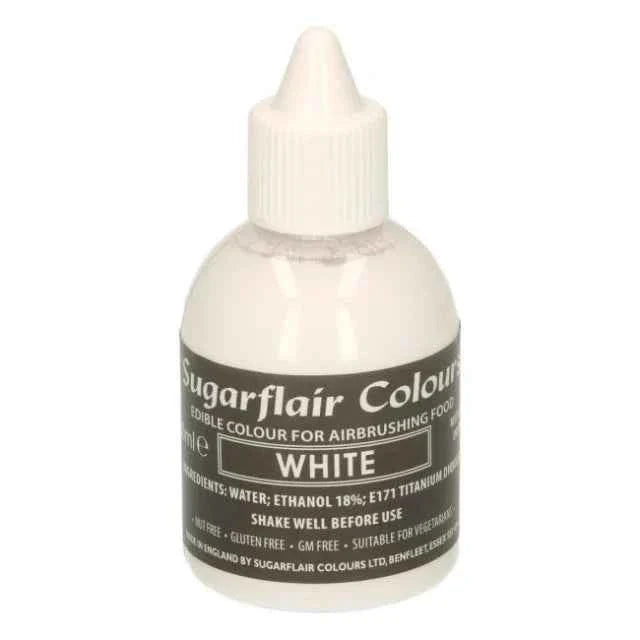 Bianco 60 ml. Colorante liquido anche per Aerografo. Sugarflair