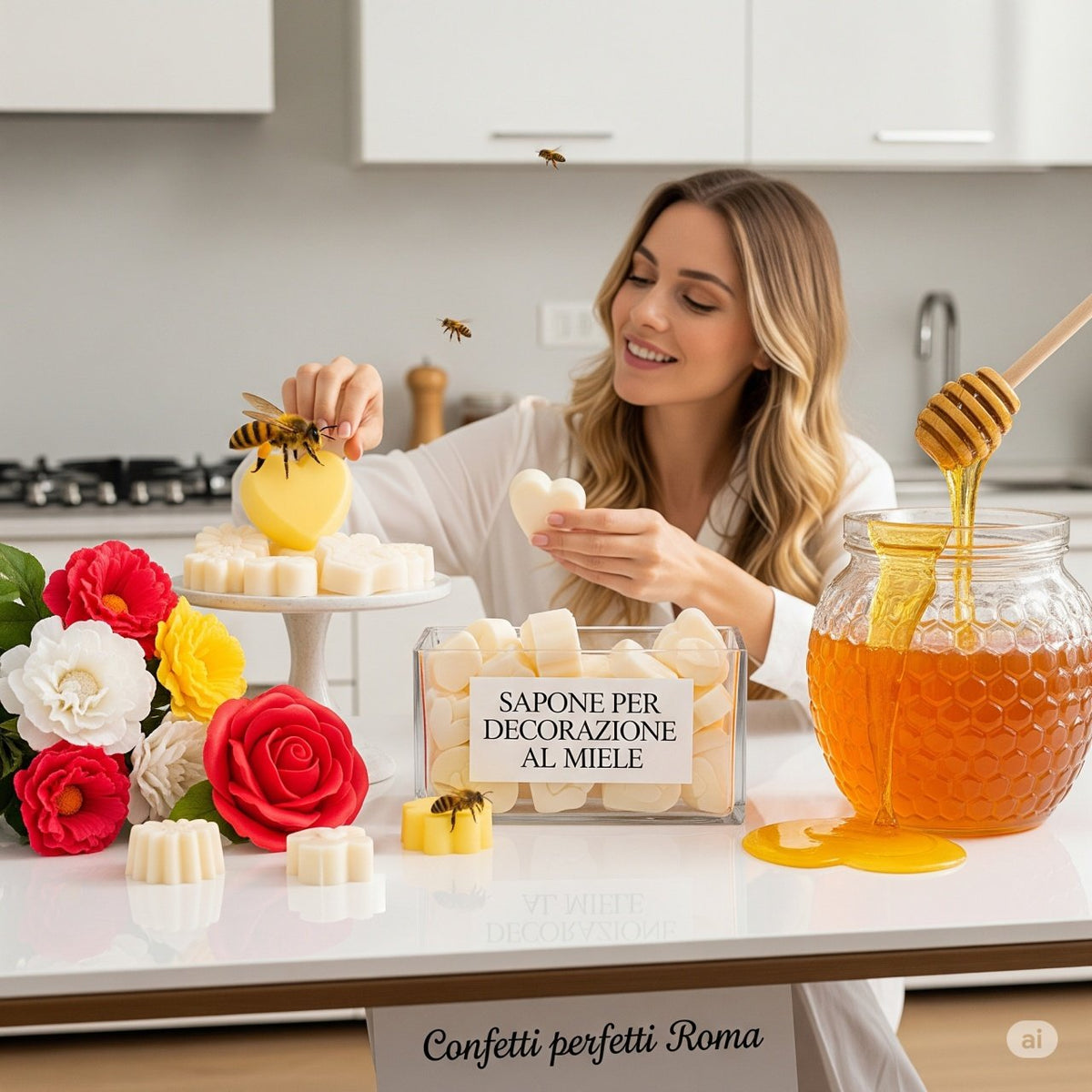Miele. Sapone Bianco biologico naturale. Melt and Pour - WORLD PRODUCTS SHOP