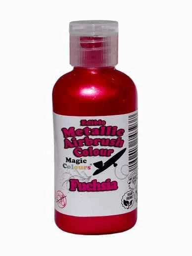 Fucsia 55 ml. Colorante liquido Metallizzato anche per Aerografo. Magic Colours