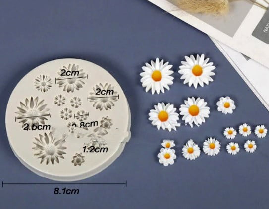 Margherita di varie dimensioni. Stampo in silicone