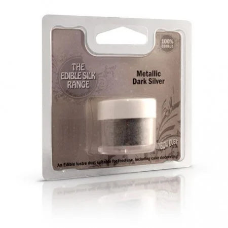 Argento Scuro. Colorante Metallizzato e Setoso in Polvere. Rainbow Dust