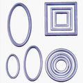 Puzzle. Set di 3 Multi Tagliapasta Geometrici. PME