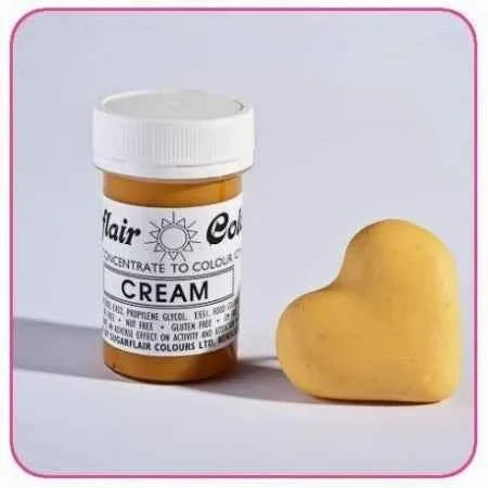 Crema. Linea Pastello. Colorante in Gel concentrato. Cream.Sugarflair