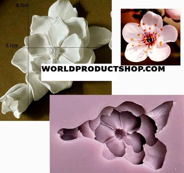 Spettacolare Fiore di Ciliegio Blossom con Bocciolo. Grande stampo in silcone
