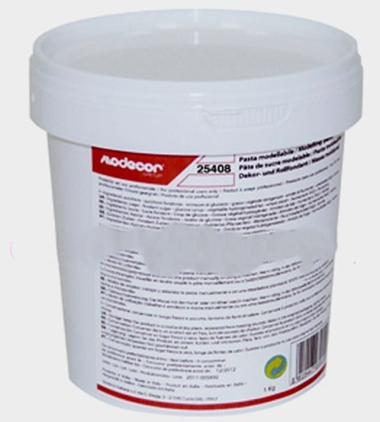 Pasta di Gomma per modelling Express Bianca Modecor 1 kg senza glutine.