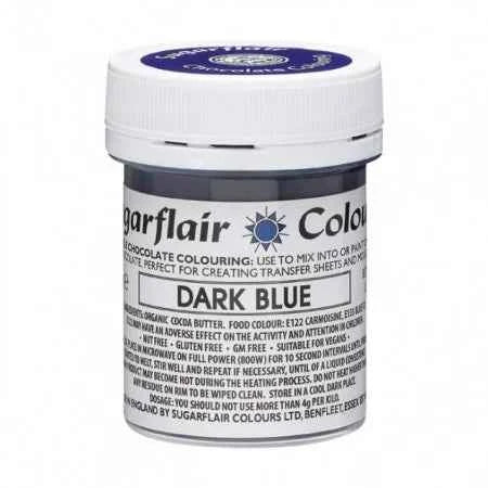 Blu Scuro. Colorante al Burro di Cacao per Cioccolato. 35 gr. Sugarflair