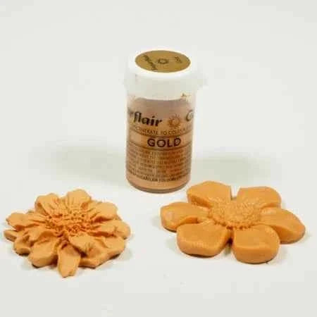 Oro Vellutato.Colorante in Gel concentrato. Gold Satin. Sugarflair