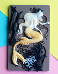 Grande Sirena di 18 cm tra il Corallo. Mare. Mermaid Seaweed Silicone Mold Kitchen. Stampo silicone