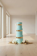 Scatole velluto con bordo oro AZZURRO BABY