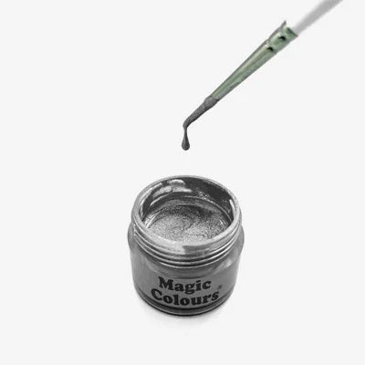 Argento. Colorante Scintillante e molto luminoso per Pittura. Kosher e Gluten Free. Magic Colours