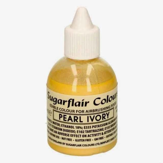 AVORIO PERLATO  60 ml. Colorante liquido anche per Aerografo. Sugarflair