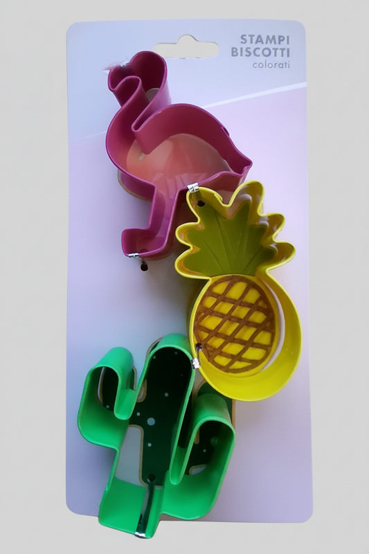 Pellicano Ananas e Cactus. Set di 3 grandi tagliapasta