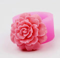 Grande Peonia decorata. Stampo in silicone anche per Candele