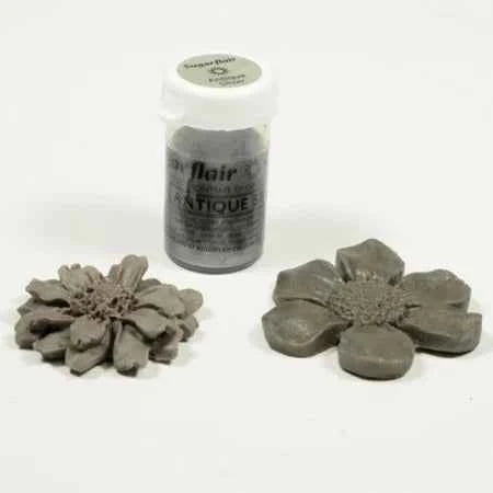 Argento Antico Vellutato. Colorante in Gel concentrato. Satin Antique Silver. Sugarflair