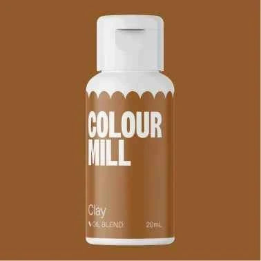 Marrone Clay Colour Mill. Colorante alimentare a base olio di 20 ml