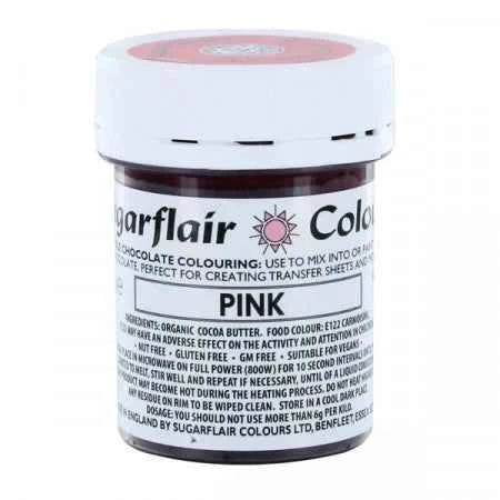 Rosa. Colorante al Burro di Cacao per Cioccolato. 35 gr. Sugarflair