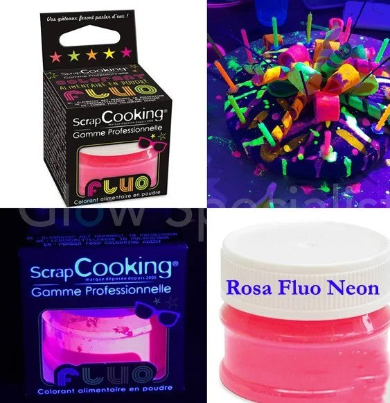 Effetto NEON. Fluo Scrapcooking. Coloranti alimentari in polvere