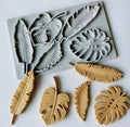 Piume e Foglie. Grande stampo 3/D in silicone