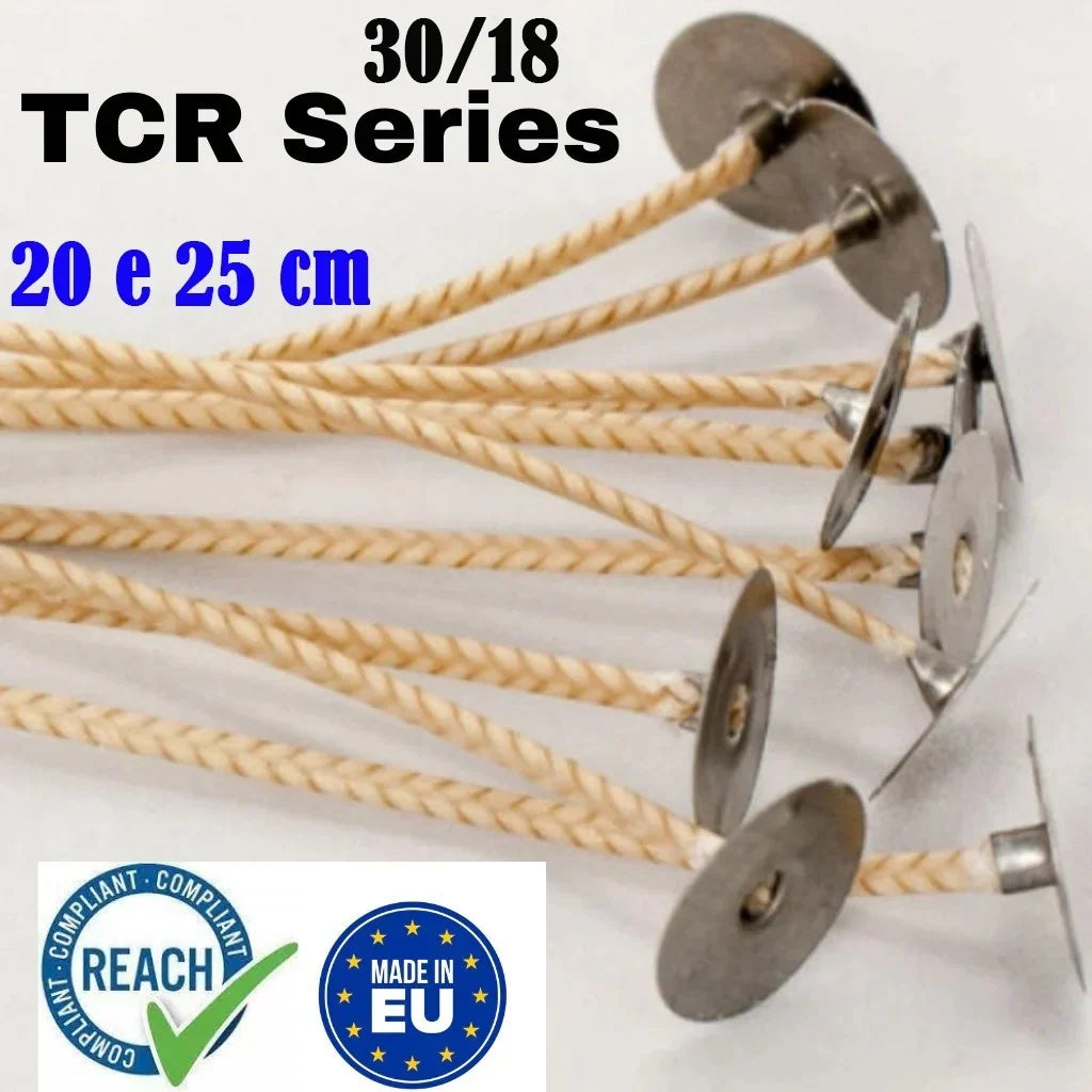Stoppini TCR 30/18 di 20 e 25 cm di lunghezza per Candele