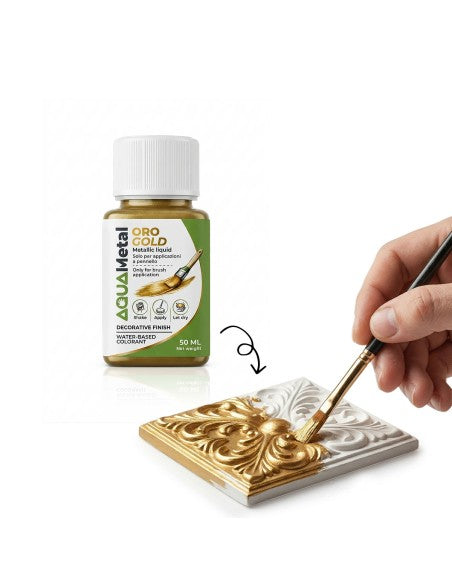 AQUA METAL – Colori metallici liquidi per decorare Aqua Resin a pennello