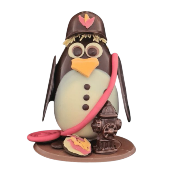 UOVO DI PASQUA PINGUINO “ IL POMPIERE ”