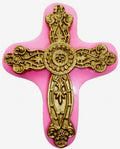 Grande Croce Barocca decorata di 17 x 13.5 cm. Stampo in silicone