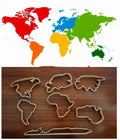 Continenti terrestri. Europa Asia Americhe Africa Australia Antartico. Fantastico Set di 7 stampi