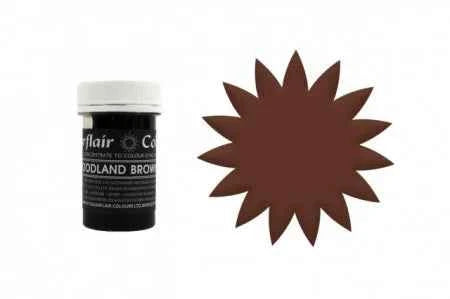 Marrone Legno. Linea Pastello. Colorante in Gel concentrato. Woodland Brown. Sugarflair