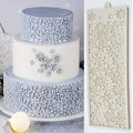 Fiocchi di neve. Grande Bordo in silicone di 37 x 12 cm