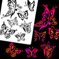 Stencil di 7 Farfalle. Per tutte le decorazioni