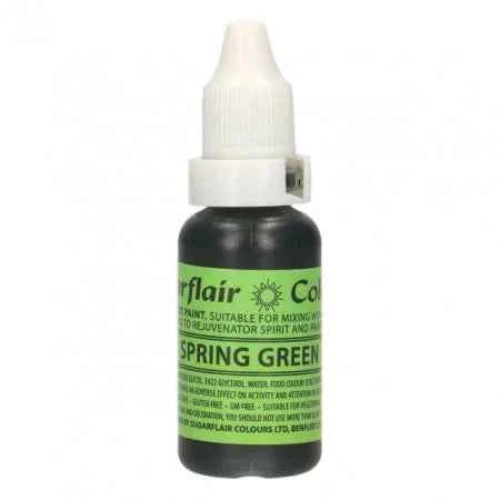 Verde Primavera. Vernice a Gocce. Per Panna Creme Burro e Pasta di Zucchero. 14 ml. Sugarflair