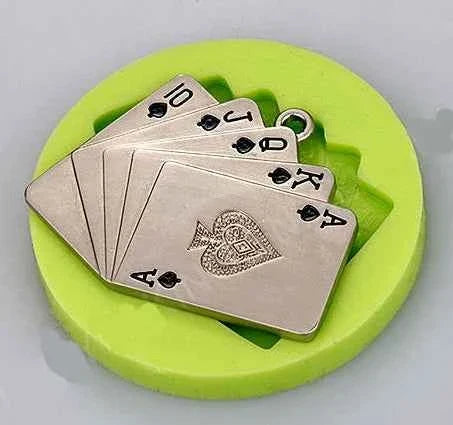 Mazzo Poker. Cuori Quadri Fiori e Picche. Stampo in silicone