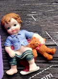Bambino in Bagno con Orsetto. Stampo in silicone