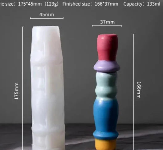 Colonna Geometrica di 16.6 cm. Stampo in silicone anche per Candele - WORLD PRODUCTS SHOP