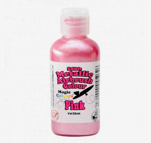 Rosa 55 ml. Colorante liquido Metallizzato anche per Aerografo. Magic Colours