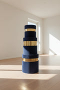 Scatole velluto con bordo oro BLU SCURO