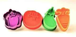 Verdure. Set di 4 stampi di varie forme