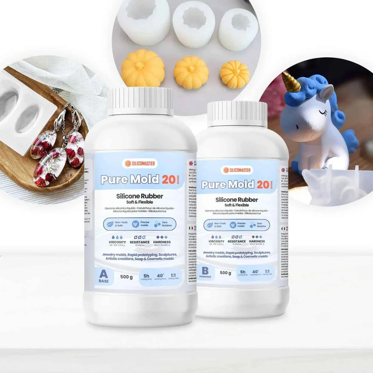 Pure Mold 20 Shores – Silicone Universale per Sculture e Creazioni Artistiche