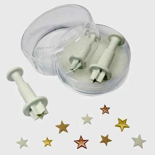 Stelle e Stelline. Set 3 Stampi espulsione Tagliapasta di varie misure.